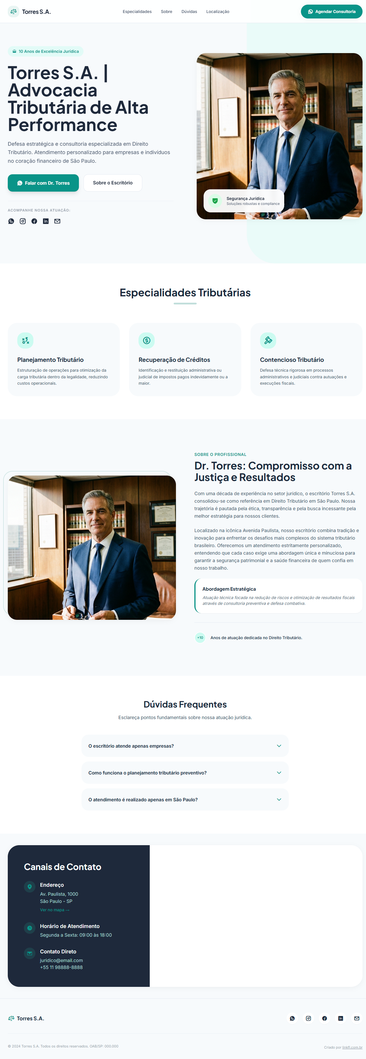 Exemplo Site Psicólogo