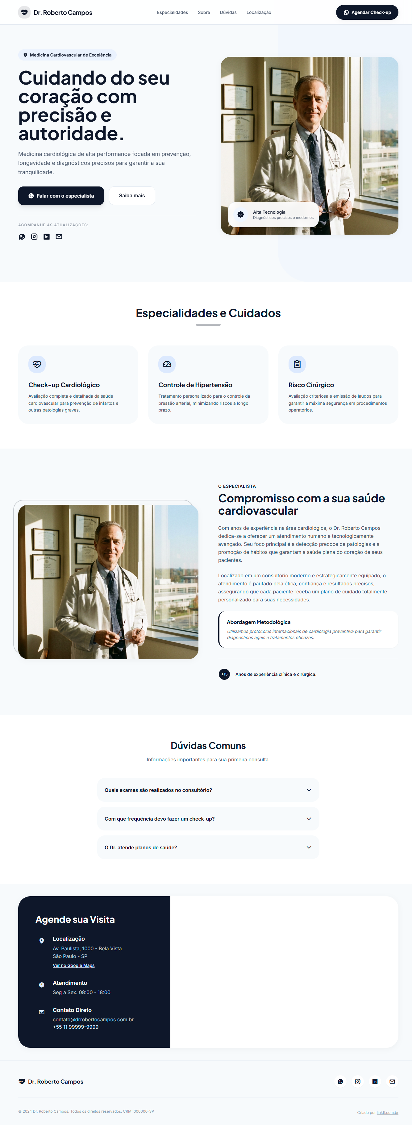 Exemplo Site Médico